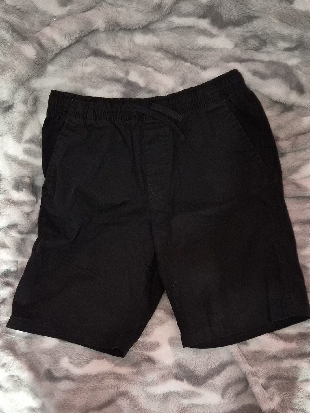 Boy's Black Casual Drawstring Shorts Size XL Husky